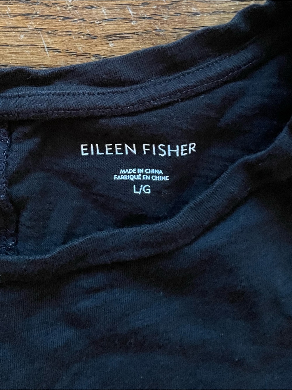 Eileen Fisher Black Tee - Classic Crewneck size large